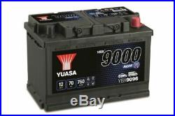 096 Yuasa YBX9096 AGM Start-Stop Car Battery 12V 70Ah with 4 Year Warranty