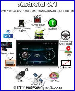 10 1Din Android 9.1 Car Stereo Radio MP5 Player GPS Navigation Head Unit 2+32G