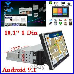10.1'' 1 Din 1+16G Car Stereo Radio Touch Screen 4 Core GPS Wifi SAT NAV MLK BT