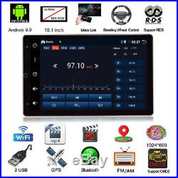 10.1in Android 9.0 1Din Car Wifi Bluetooth Stereo Radio MP5 Player GPS Navi 4+64