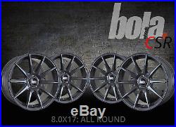 17 inch BOLA CSR 5x114.3 ET35-45 8J GUNMETAL alloy wheels Acura CL Acura CL TYP