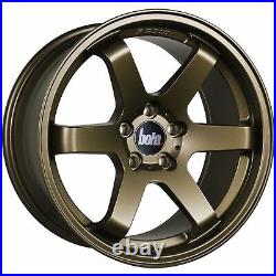 18 Bola B1 Alloy Wheels Fits Toyota Lexus Nissan Suzuki 5x114.3 Matt Bronze