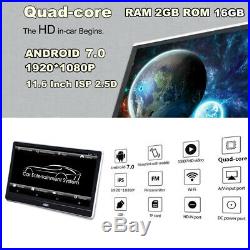 1X 11.6'' HD Android 7.0 Quad-core Car Headrest Monitor 2+16G 3/4G Wifi BT HDMI