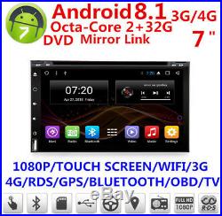 2Din Android 8.1 7 HD Vehicles Stereo Radio GPS Wifi DVD 4G BT 2G+32G TPMS RDS