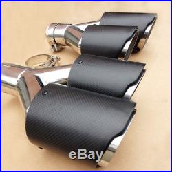 2PC 63mm 89mm Stainless Steel Car Exhaust Tip Carbon Exhaust Muffler Dual Tips