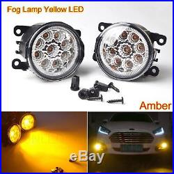 2 Amber LED Front Fog Light Bumper DRL Lamp For Vauxhall Astra Ford Focus ST 06+