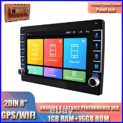 2 Din 8inch Android 8.1 Car Quad-core Stereo Radio With Button Knob GPS Wifi BT