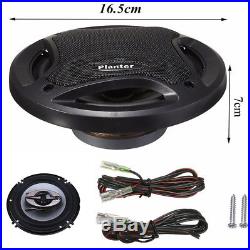 2 Pcs 6.5 Vehicle Car Audio Loud Speaker Stereo 4-Way Subwoofer Pure Sound 12V