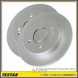 2x Brake Discs Solid For Renault Grand Scenic MK2 1.9 dCi Textar Rear 432004943R