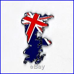 3D UK England Map Style Emblem Badge Symbol Decal Sticker Car Body Chrome Metal