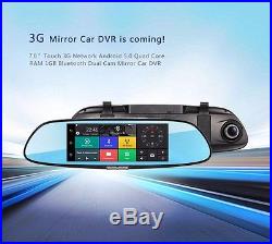 3G Wifi Dual Lens Car DVR Camera 1080p Video Recorder Rearview Mirror Dash Cam