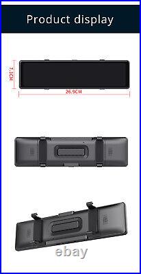 3 Lens HD Car Camera Video Recorder Dash Cam 1080P Rearview Mirror DVR G-sensor