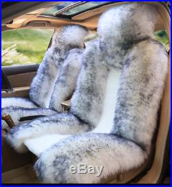 3 Pcs Seat Covers Front + Rear Long wool sheepskin Winter Warm, Hot Selling