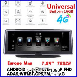 4G ADAS Full Touch IPS Car Vehicle 7.84HD Android 5.1 WIFI Video Recorder BT FM