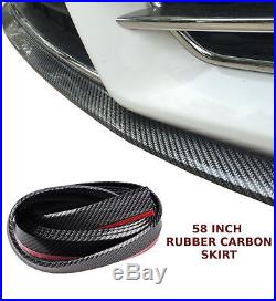 58 Carbon Front Bumper Spoiler Lip Skirt Protector Rubber Splitter Guard Rnt2