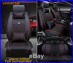 5-Seat Deluxe Edition Car Vehicles Seats Cover Cushions Protector Pad PU Leather