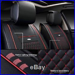5-Seat Deluxe Edition Car Vehicles Seats Cover Cushions Protector Pad PU Leather