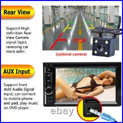 6.2 HD Touch Screen Double 2DIN Car Stereo DVD Player Mirror For GPS + Camera