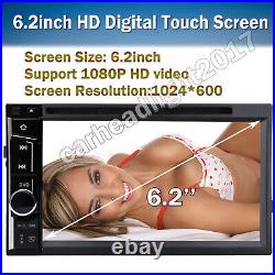 6.2 inch Double 2DIN Car MP3 CD Player Bluetooth Touch Screen Stereo Radio +Cam