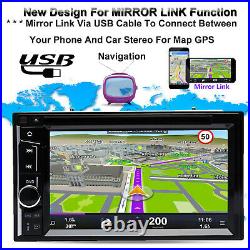 6.2in In-dash Car Stereo Radio DVD LCD Player Double 2DIN MirrorLink For GPS NAV