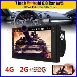 7 Android 6.0 Car Radio Stereo MP5 Quad Core 4G WIFI 2DIN Player GPS Nav 32G+2G