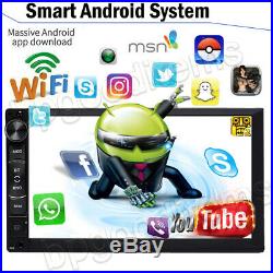 7 Double Din Android Car Player Radio Stereo GPS Mp5 Multi-Media SAT NAV FM+Cam