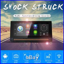 7 HD 1080P Bluetooth Wifi Car DVR GPS Video Recorder 3G Android 5.0 Europe Map