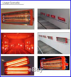 8 Set 2KW Spray/Baking booth Infrared Paint Curing Lamp Heating Light Heater