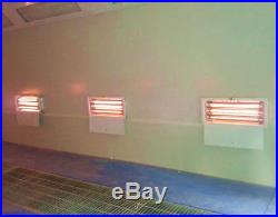 8x 3KW Curing Lamps Heating Lights Spray Bake Booth Oven or Workshop Wall 220V