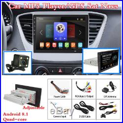 9 1Din Android 8.1 Car GPS Sat Navigator MP5 Player Stereo Radio + Rear Camera