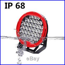 9 370W PAIR 37LED Work Light Driving Lamp Spot Lamp+Flood Cover+Switch+Brackets