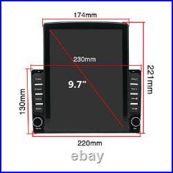 9.7In Vertical Screen Car Stereo Radio GPS Player Wifi 3G/4G OBD With Rear Camera