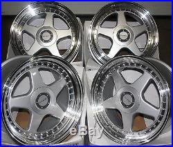 Alloy Wheels X 4 18 Silver Dr-f5 For Mitsubishi Renault Megane 5x114 Models