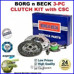 BORG n BECK 3PC CLUTCH KIT with CSC for RENAULT GRAND SCENIC 1.5 dCi 2009-on