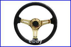 Black Gold TS Steering Wheel + Quick Release boss for RENAULT