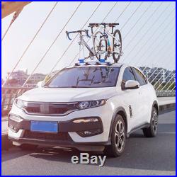 Blue Aluminum Alloy Car Truck Suction Roof-Top Mount Bicycle Holder Carrier Rack