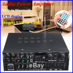 Bluetooth Channel 1200W Audio Power HiFi Amplifier 326BT Speaker+Remote Control