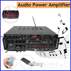 Bluetooth Channel 1200W Audio Power HiFi Amplifier 326BT Speaker+Remote Control