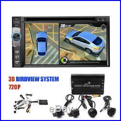 Car 3D 360° Surround View System 4-CH Camera DVR Vedio Recoder Parking Monitor