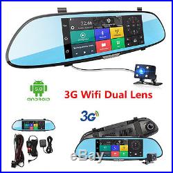 Car 3G HD 1080P Rearview Mirror Wifi Recorder Dash Cam Recorder Camera Dual Lens