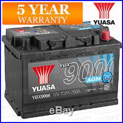 Car Battery YBX9096 AGM Stop Start Plus 12V 760CCA 70Ah T1 Terminal by Yuasa