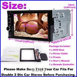 Car Stereo Double 2Din In-dash DVD CD LED Camera Player Radio Mirrorlink For GPS