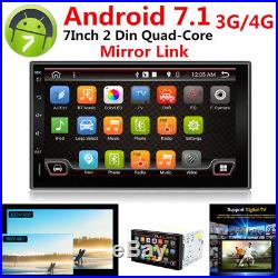 Car Stereo GPS Quad Core 7 Tablet Double 2-DIN Radio 3G/4G GPS WiFi Android 7.1