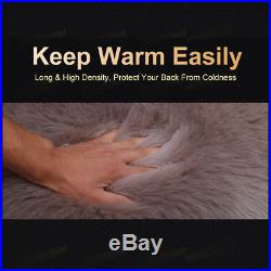 Car Winter Long Wool Seat Cover Natural Plush Warm Seat Pad Interior Accessories