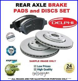 Delphi Rear Axle BRAKE DISCS + PADS for RENAULT GRAND SCENIC 1.5 dCi 2009-on