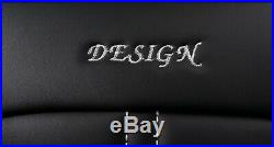 Deluxe Edition PU Leather 5-Seats Sedan Car Seat Cover Front+Rear Set Blue/Black