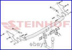 Detachable Vertical Towbar for Renault Grand Scenic IV 16-18 + 7-pin wiring kit