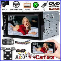 Double DIN 6.2 Car Stereo Mirror Link for GPS DVD Player Radio + Rear Camera