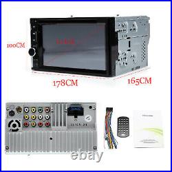 Double Din Car Stereo Radio +Backup Camera Touch Screen Mirror Link For GPS Navi