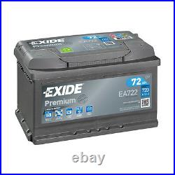 EA722 Exide Premium 72Ah 720CCA 12v Type 096 Car Battery 4 Year Warranty